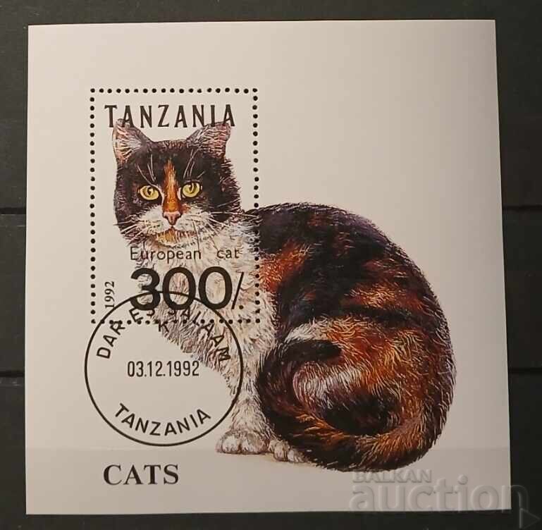 Tanzania 1992 Fauna/Felines Block Stamp