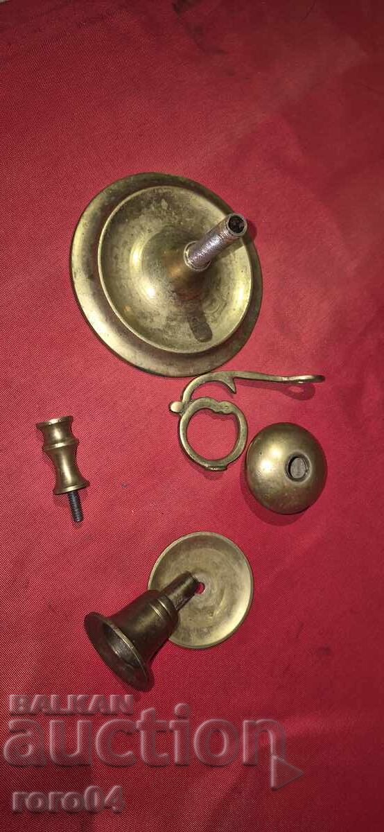 OLD BRONZE / BRASS CANDLEHOLDER - 7 OLD BRONZE / BRASS CANDLEHOLDER - 7