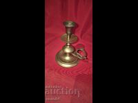 OLD BRONZE / BRASS CANDLEHOLDER