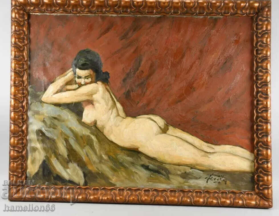 Old painting,Oil paints, Erotica, Nude