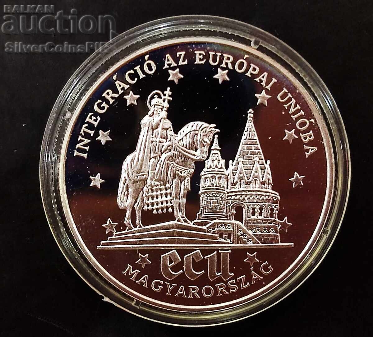 Silver 500 Forint EU Integration 1994 Hungary