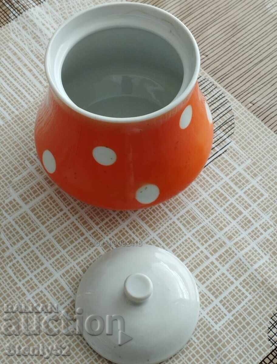 Russian (USSR) porcelain sugar bowl with price 15.00 BGN | € 7.67 Russian (USSR) porcelain sugar bowl with price 15.00 BGN | € 7.67