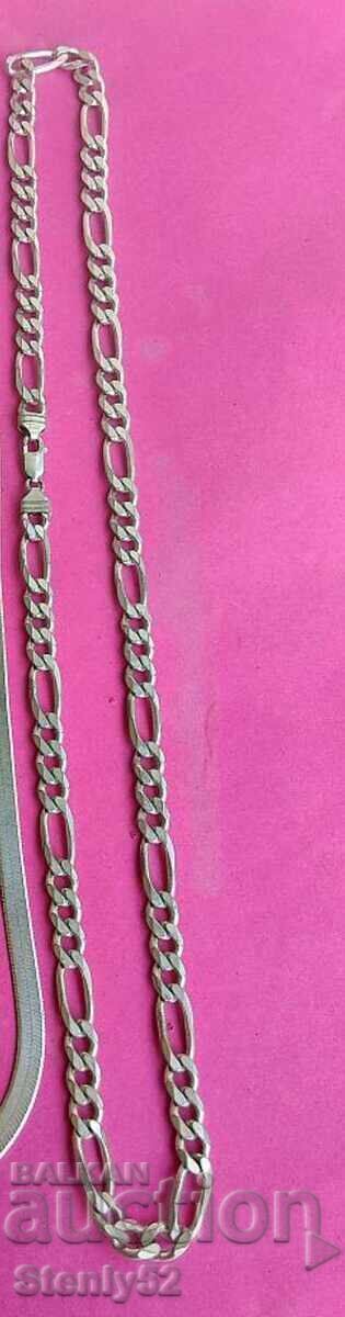 Braided silver chain 98 g, length 76 cm with price 590.00 BGN | € 301.66 Braided silver chain 98 g, length 76 cm with price 590.00 BGN | € 301.66