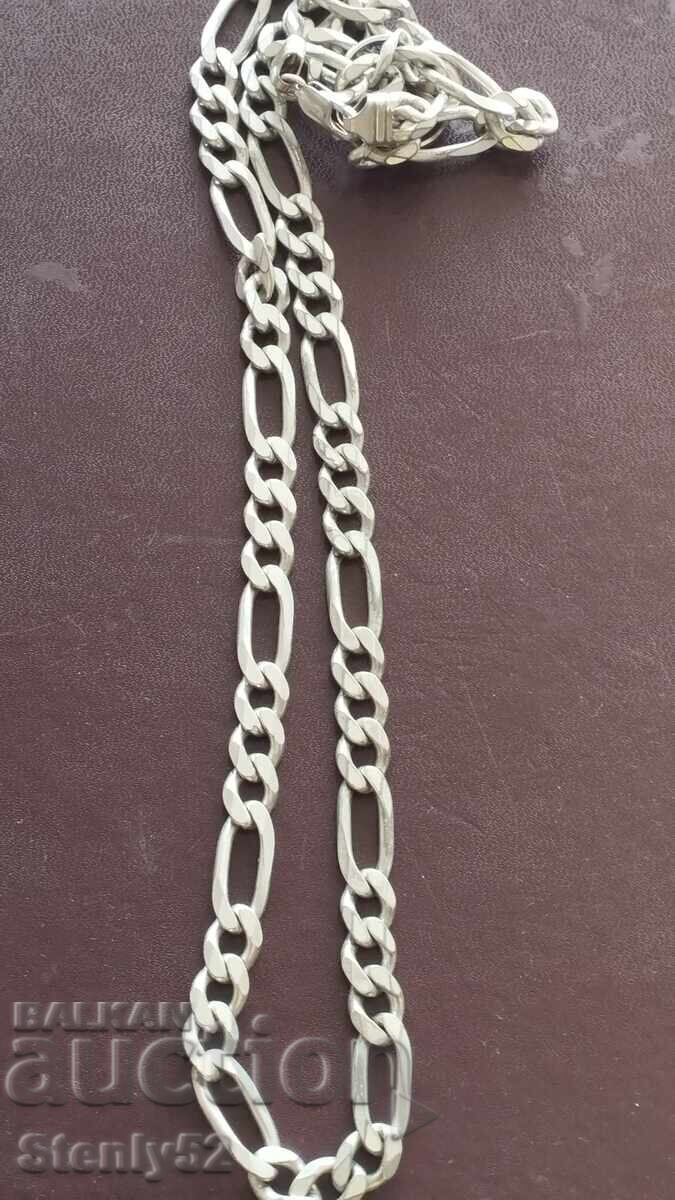 Πλεκτή αλυσίδα από ασήμι 98 g, βάθους 76 cm - 5
