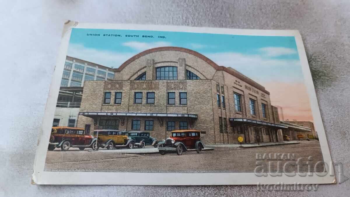 Carte poștală din Indiana Union Station South Bend