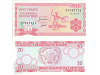 tino37- BURUNDI - 20 FRANC - 1991 - UNC