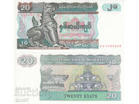 tino37- MYANMAR / BURMA/ - 20 KIATS - 1994 - UNC