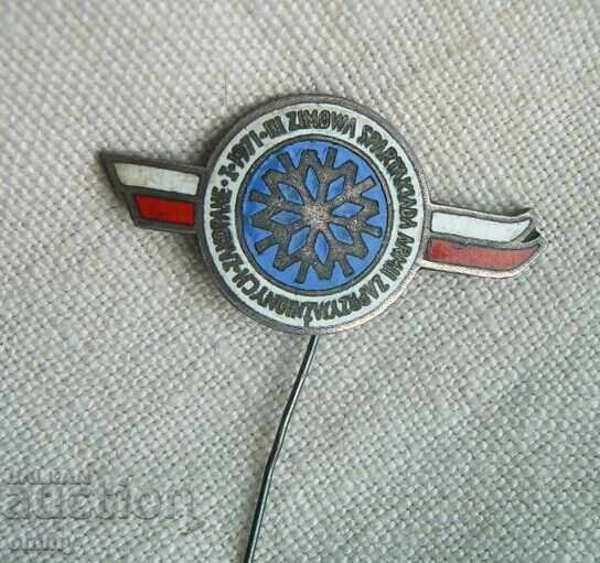 Badge - Winter Spartakiad of the Friendly Armies, 1971, Poland with price 9.00 BGN | € 4.60 Badge - Winter Spartakiad of the Friendly Armies, 1971, Poland with price 9.00 BGN | € 4.60