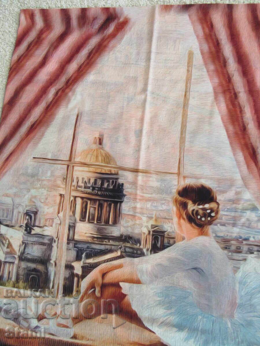 Fine double-faced cashmere and wool print scarf from Saint Petersburg, Russia - 5 Fine double-faced cashmere and wool print scarf from Saint Petersburg, Russia - 5