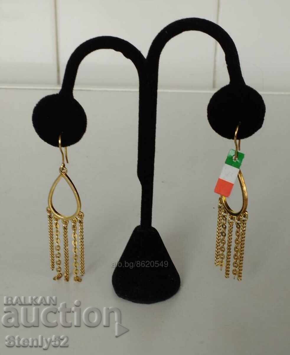 Gold-plated silver earrings 7.92 g. with a silver sample of 925. with price 140.00 BGN | € 71.58 Gold-plated silver earrings 7.92 g. with a silver sample of 925. with price 140.00 BGN | € 71.58