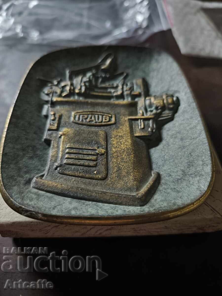 Auction bronze plaque Auction bronze plaque