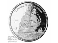 Saint Vincent and the Grenadines - Warship - Silver Coin