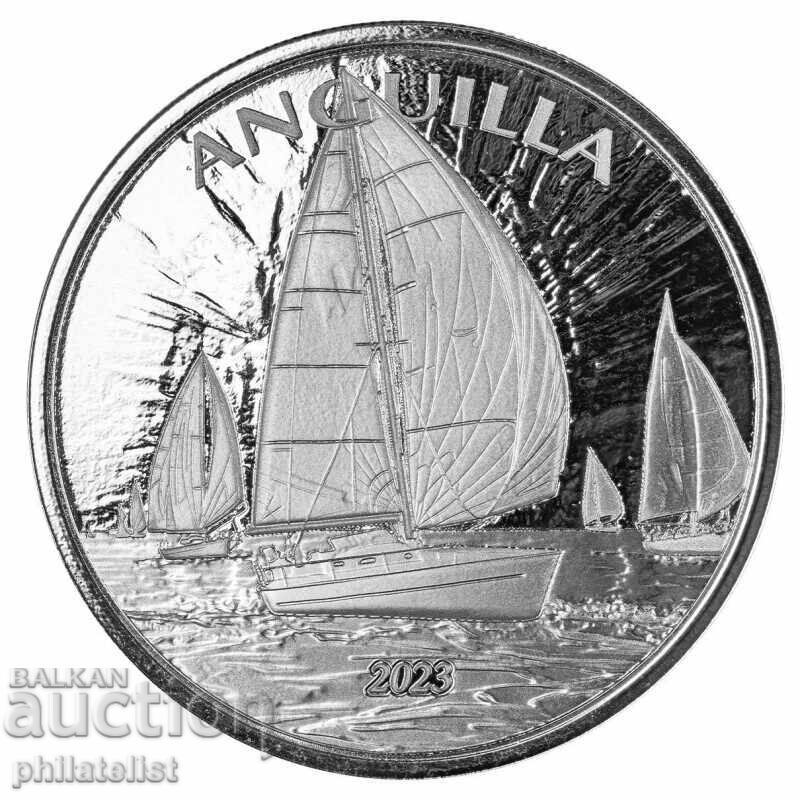 Anguilla 2023 2 dolari - Regatta EC8 - 1 OZ, Monedă de argint