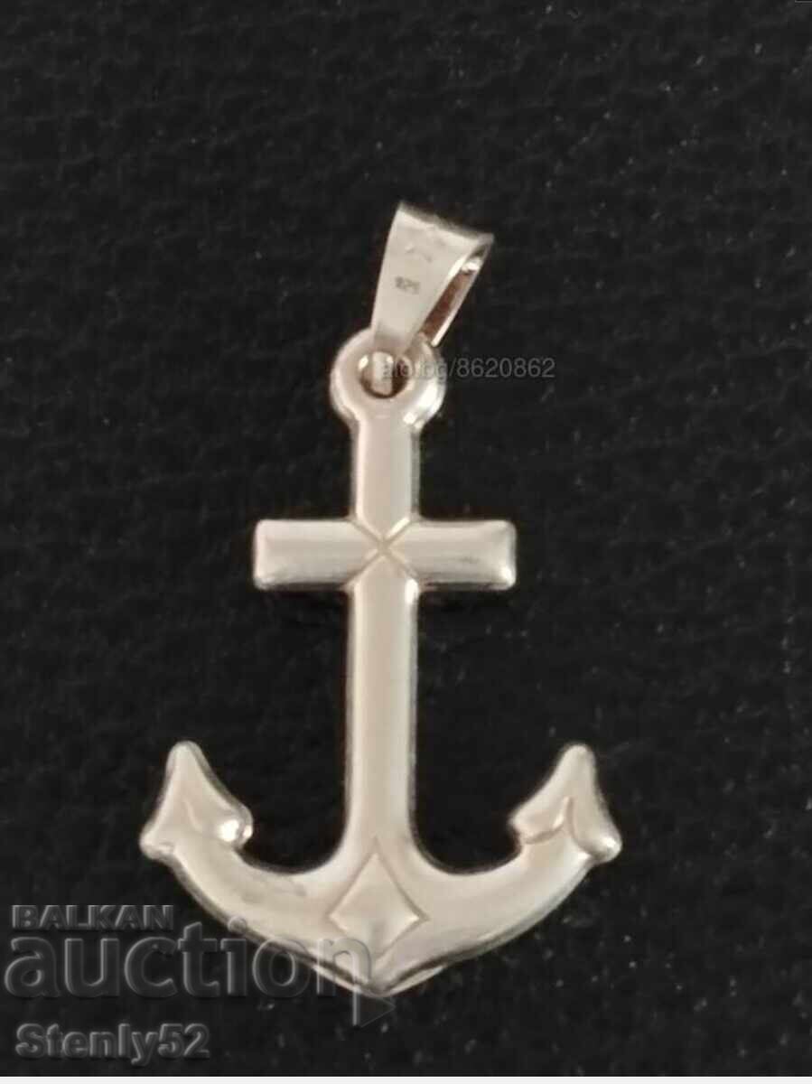 Silver anchor, 925 sterling silver. Silver anchor, 925 sterling silver.