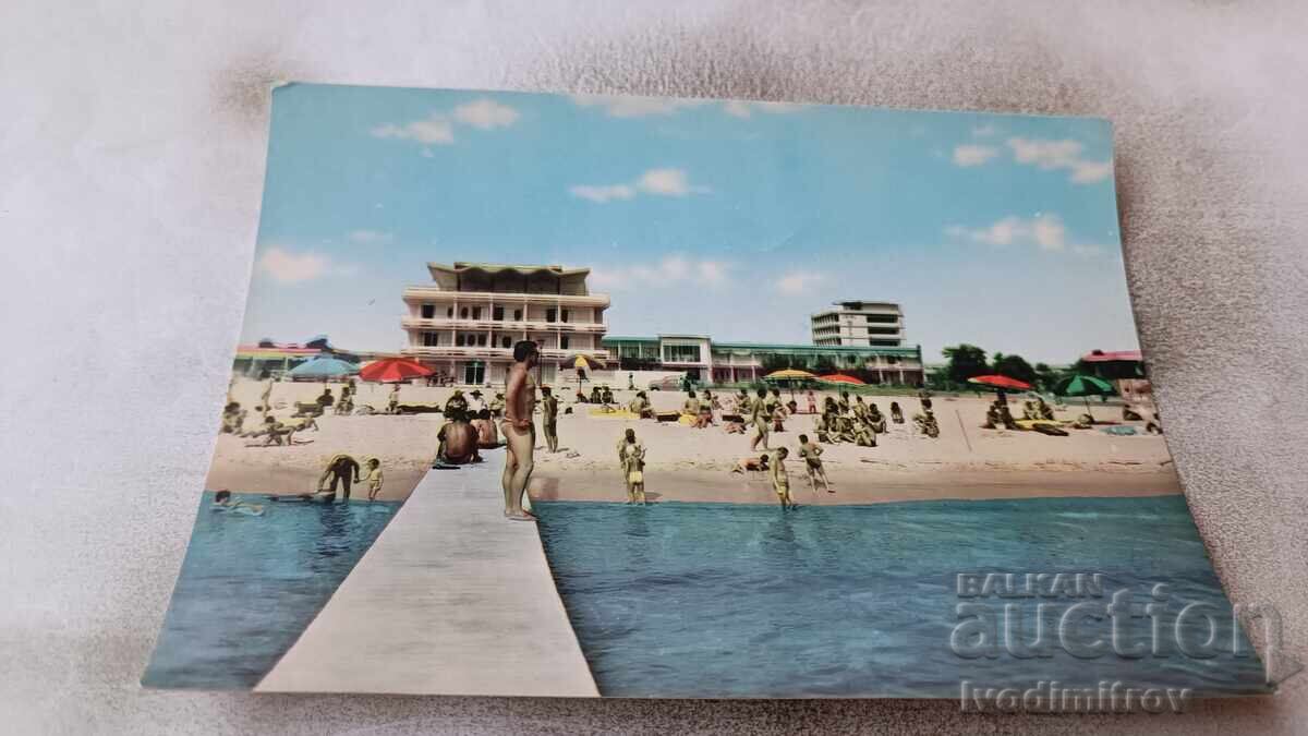 Postcard Sunny Beach View 1961