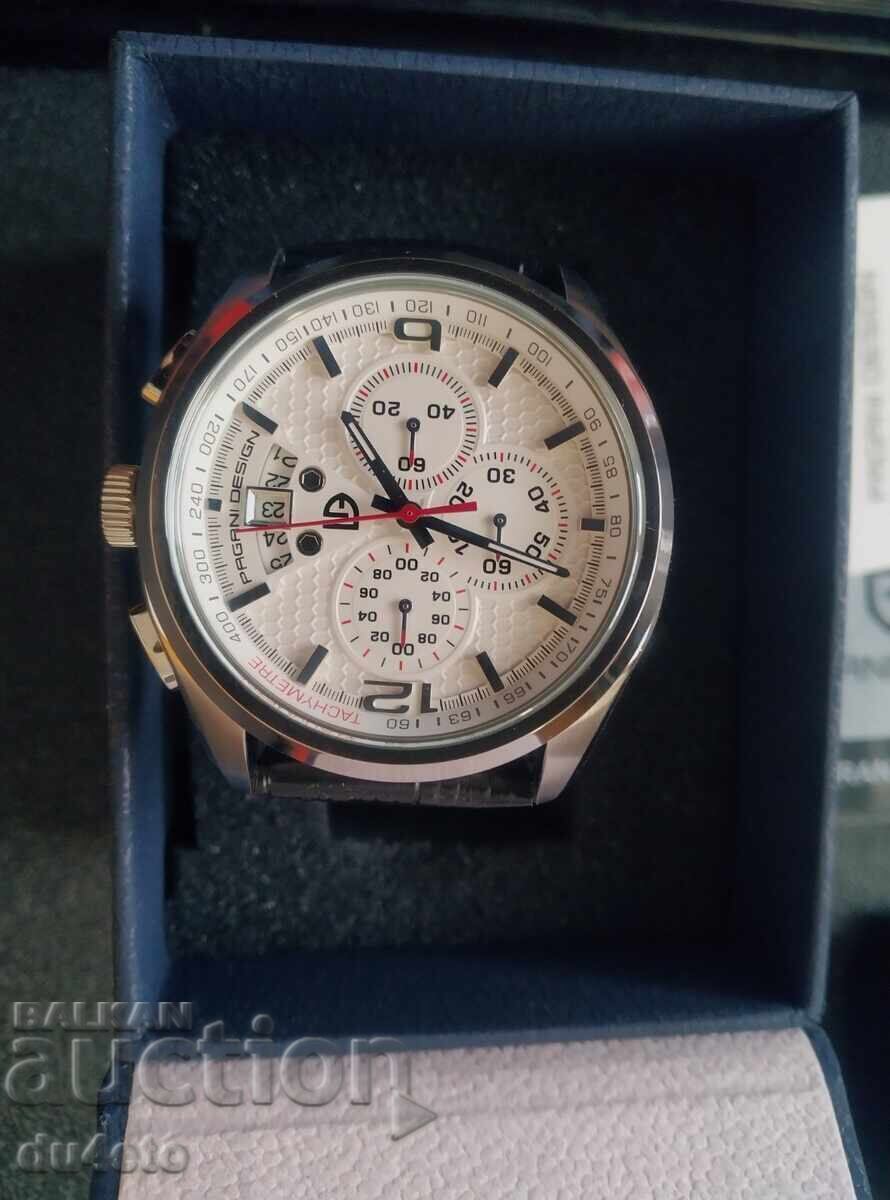 Men's sports watch Pagani Design Sport PD-3306 white chrono - 6
