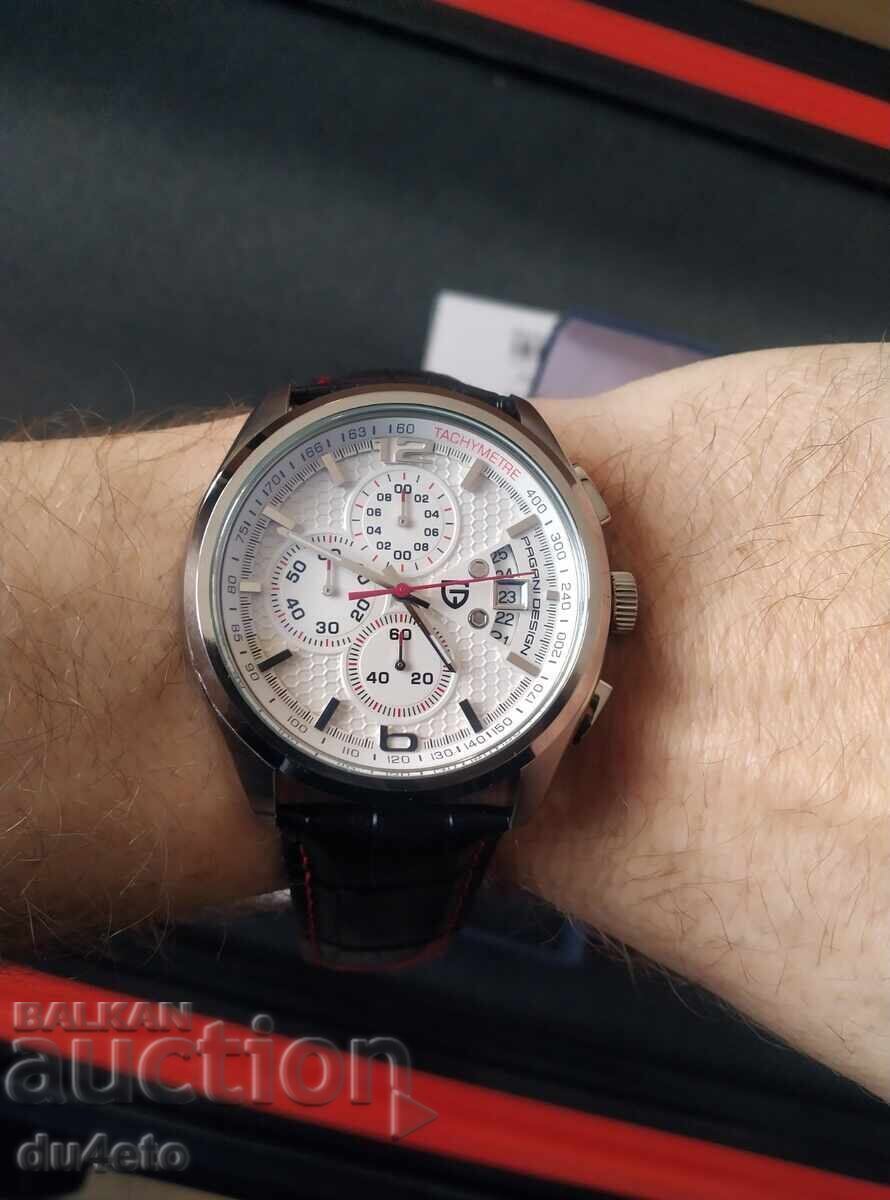 Men's sports watch Pagani Design Sport PD-3306 white chrono - 7