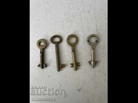 Keys for desk, letterbox, mailbox - 4 pcs.