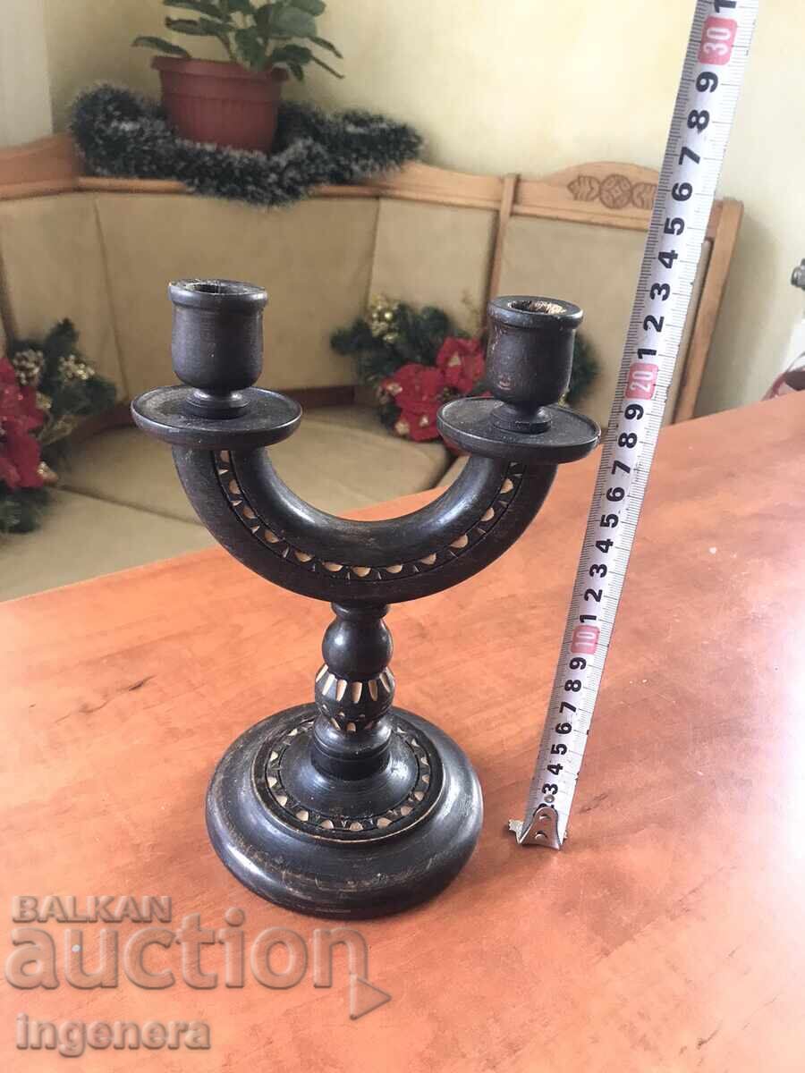 Sfeșnic sculptură în lemn de epocă din anii 70 cu preț 38.00 BGN | € 19.43