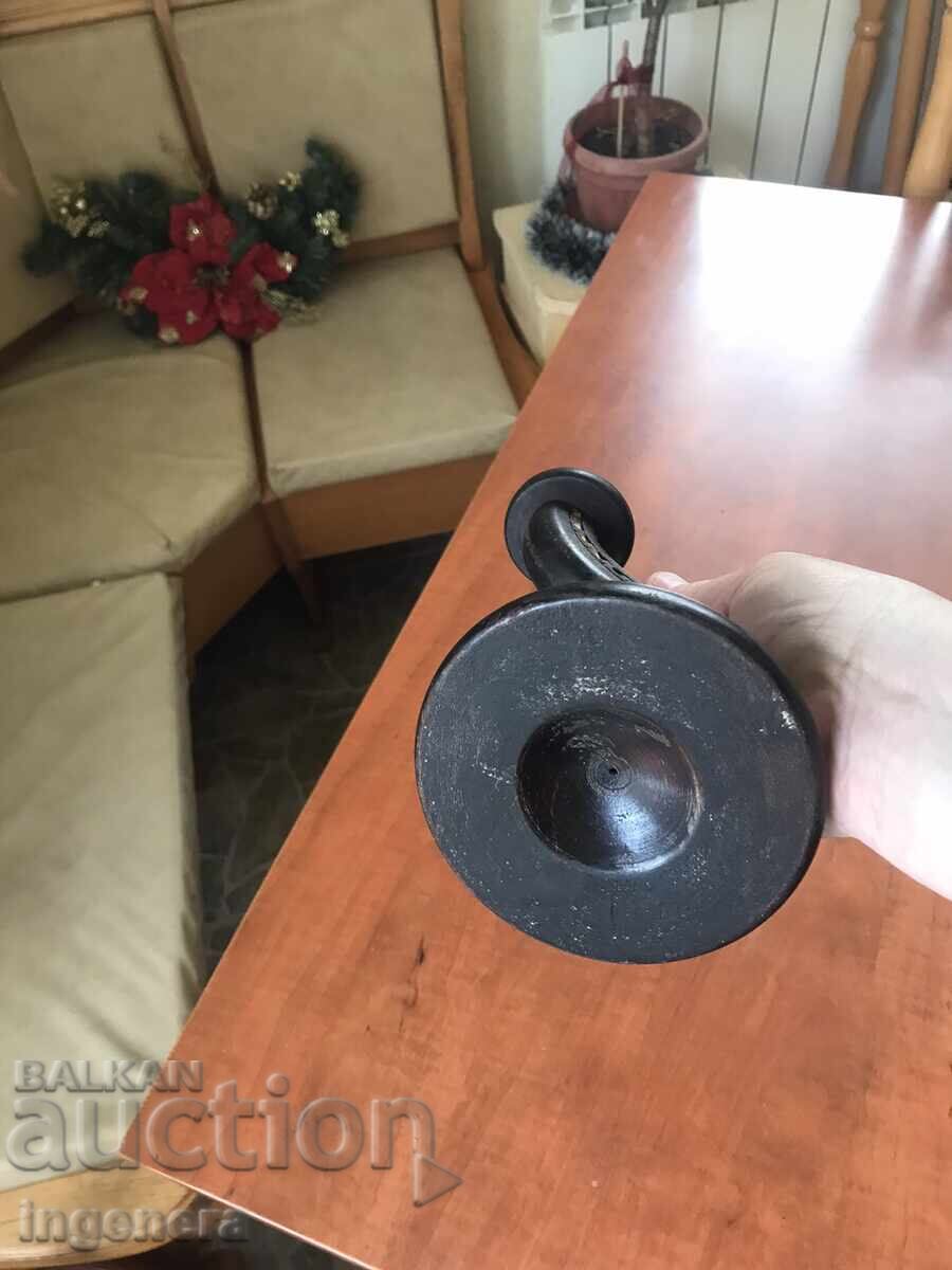 Sfeșnic sculptură în lemn de epocă din anii 70 - 7