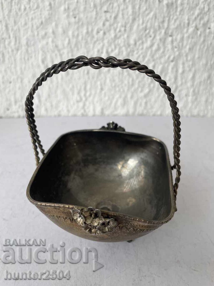 Basket, silver-plated -12 cm Basket, silver-plated -12 cm