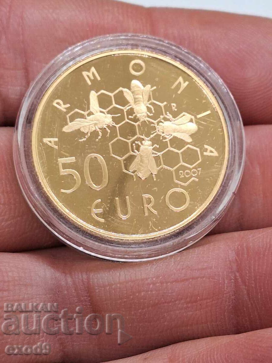 Rare gold coin, 50 Euro San Marino 2007