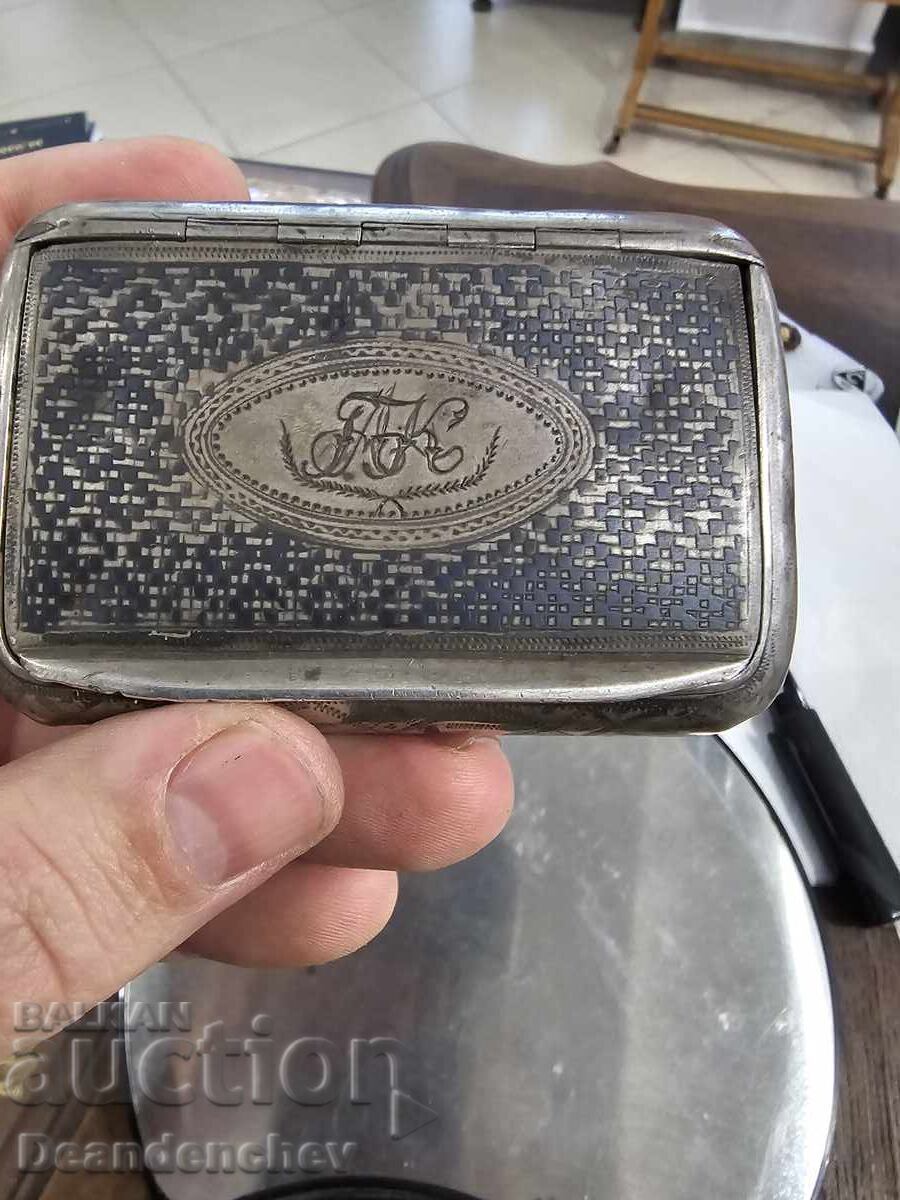 Silver tobacco box Tsarist Russia with price 350.00 BGN | € 178.95 Silver tobacco box Tsarist Russia with price 350.00 BGN | € 178.95