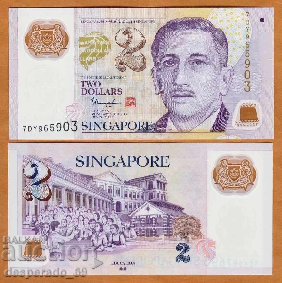 (¯`'•.¸ SINGAPORE $2 2022 UNC ¸.•'´¯)