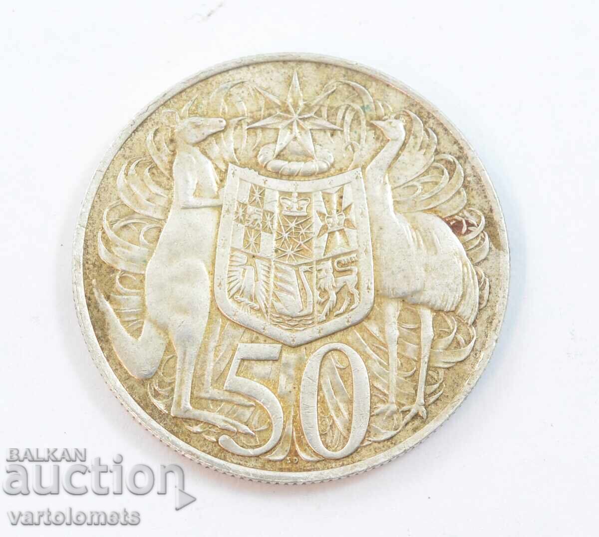 50 cents 1966 - Australia › Queen Elizabeth II