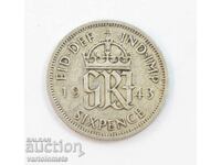 6 pence 1943 - Great Britain › King George VI