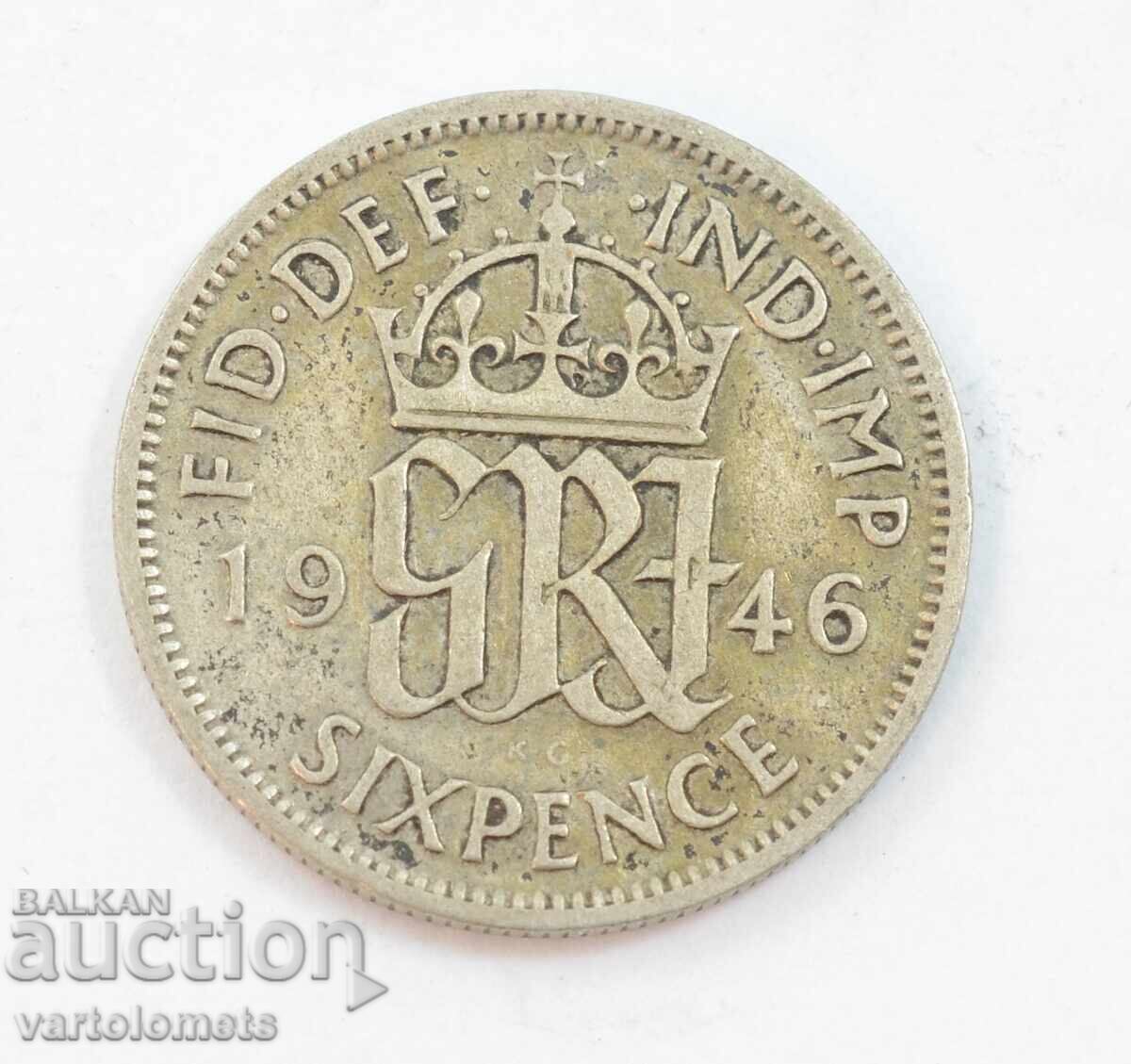 6 pence 1946 - Great Britain › King George VI