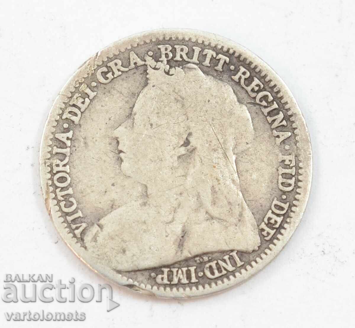 3 pence 1900 - Great Britain › Queen Victoria with price 7.00 BGN | € 3.58 3 pence 1900 - Great Britain › Queen Victoria with price 7.00 BGN | € 3.58