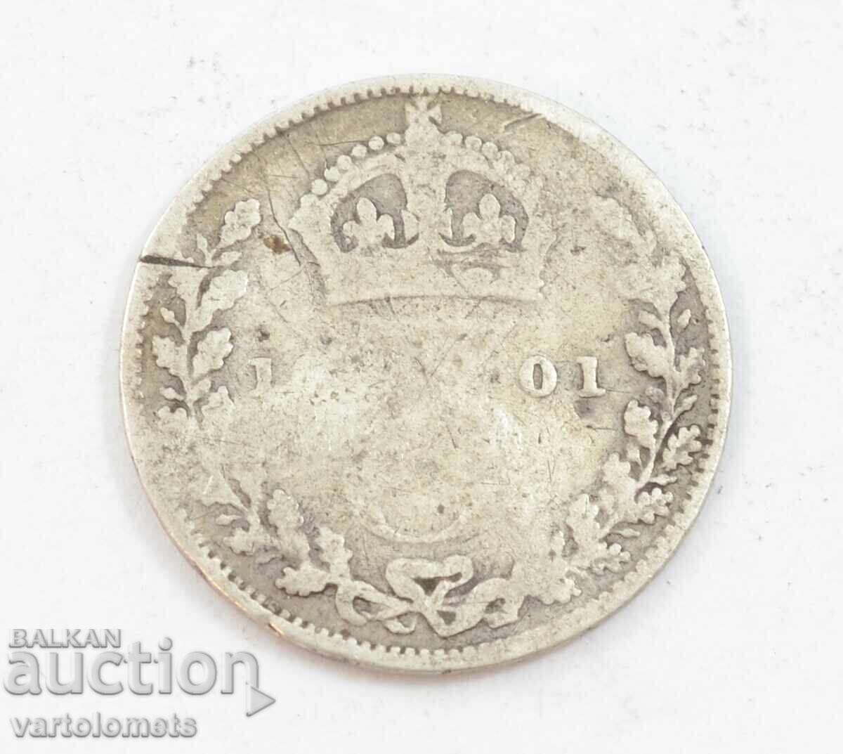 3 πένες 1901 - Μεγάλη Βρετανία › Βασίλισσα Βικτώρια 3 πένες 1901 - Μεγάλη Βρετανία › Βασίλισσα Βικτώρια