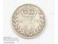 3 pence 1901 - Great Britain › Queen Victoria