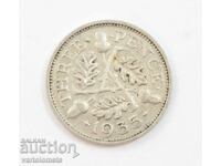 3 pence 1935 - Marea Britanie › Regele George V