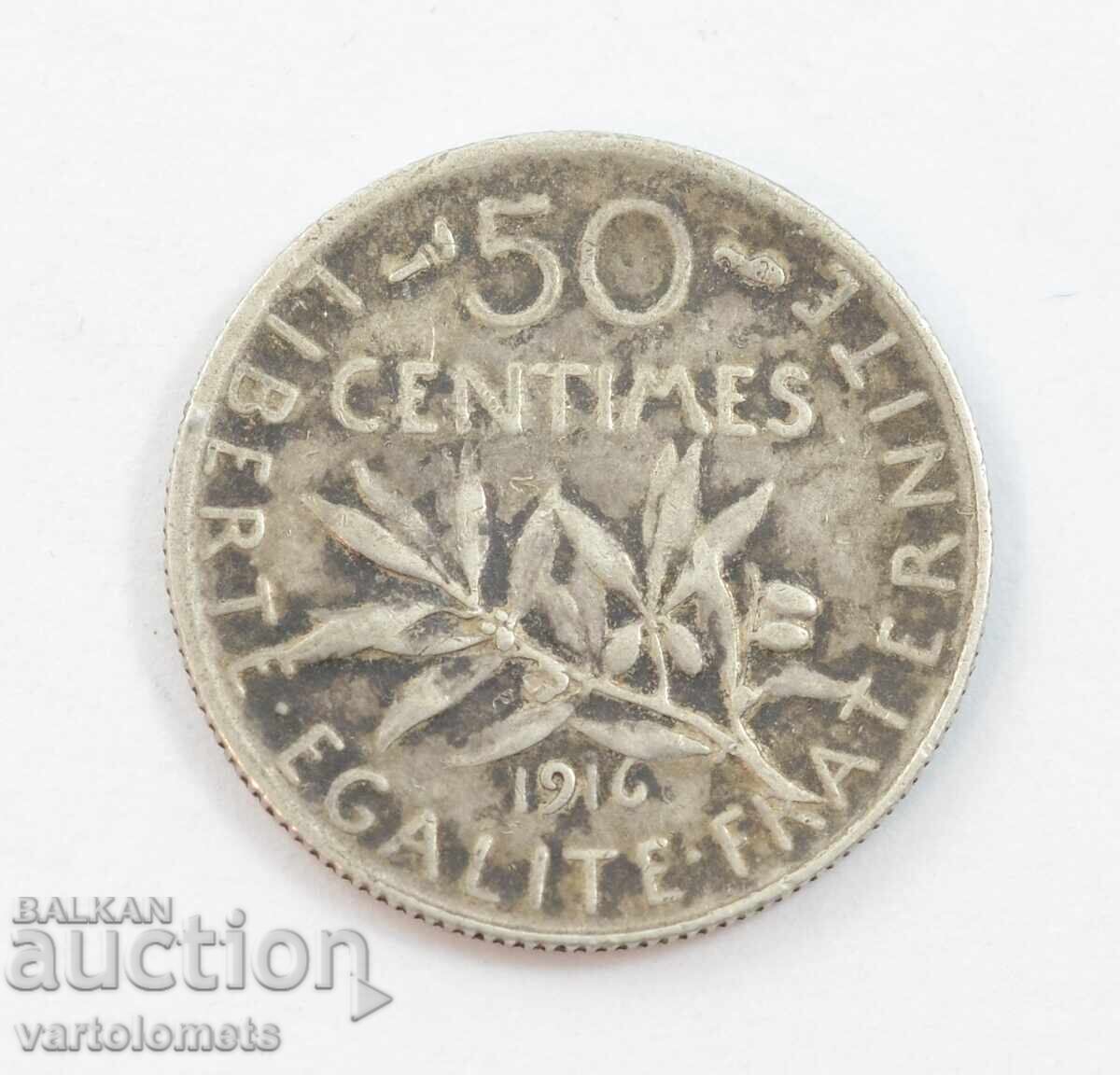 50 centimes 1916 - Franța › A treia Republică