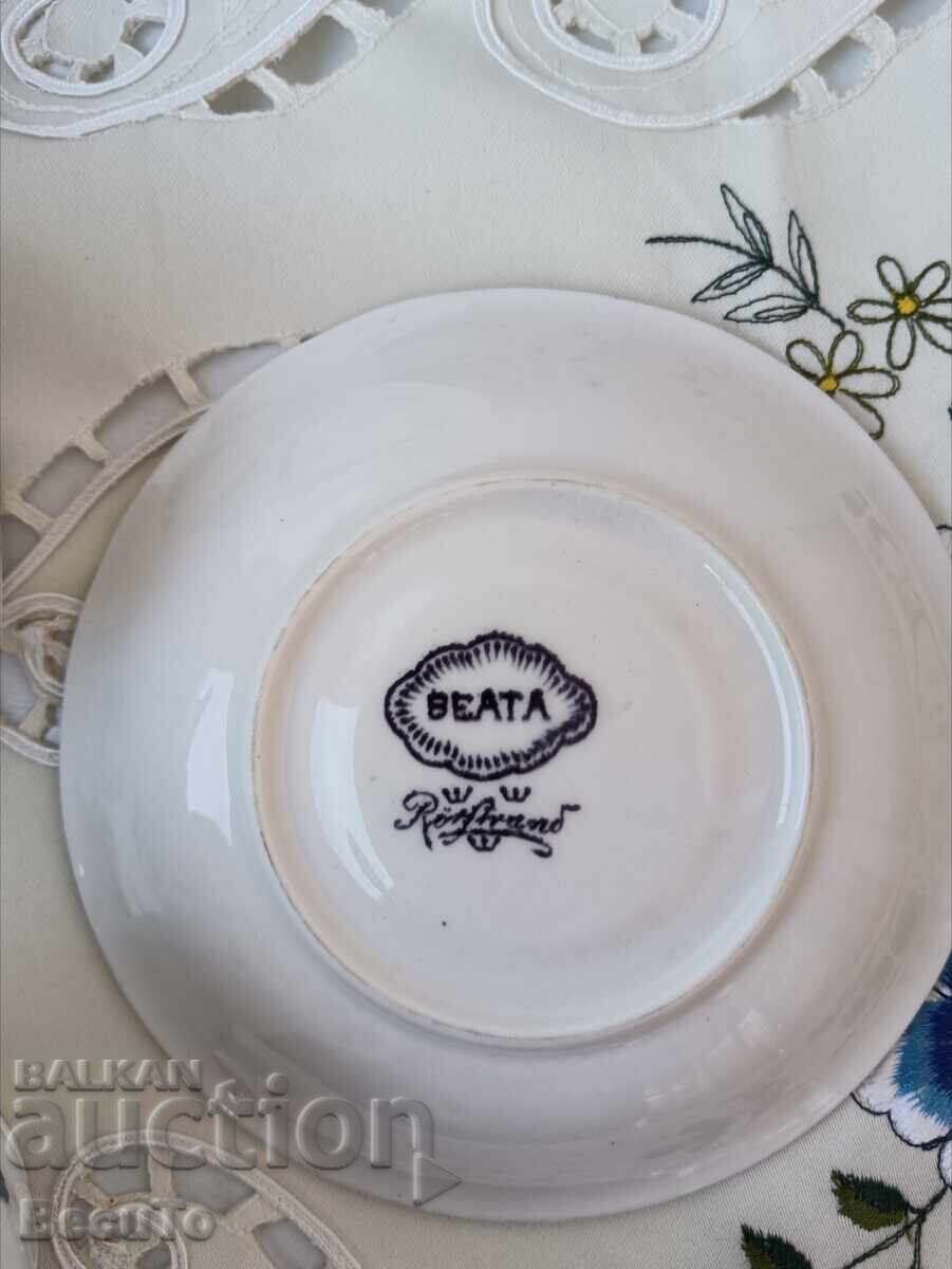 Delivery of Coffee for two, Swedish porcelain with black roses Delivery of Coffee for two, Swedish porcelain with black roses