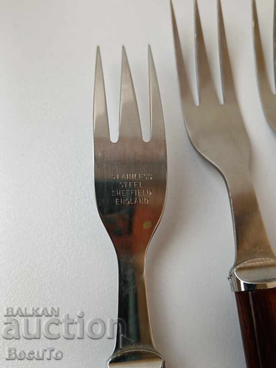 Tacâmuri cu friptură Sheffield, Anglia. Stare excelenta - 5 Tacâmuri cu friptură Sheffield, Anglia. Stare excelenta - 5