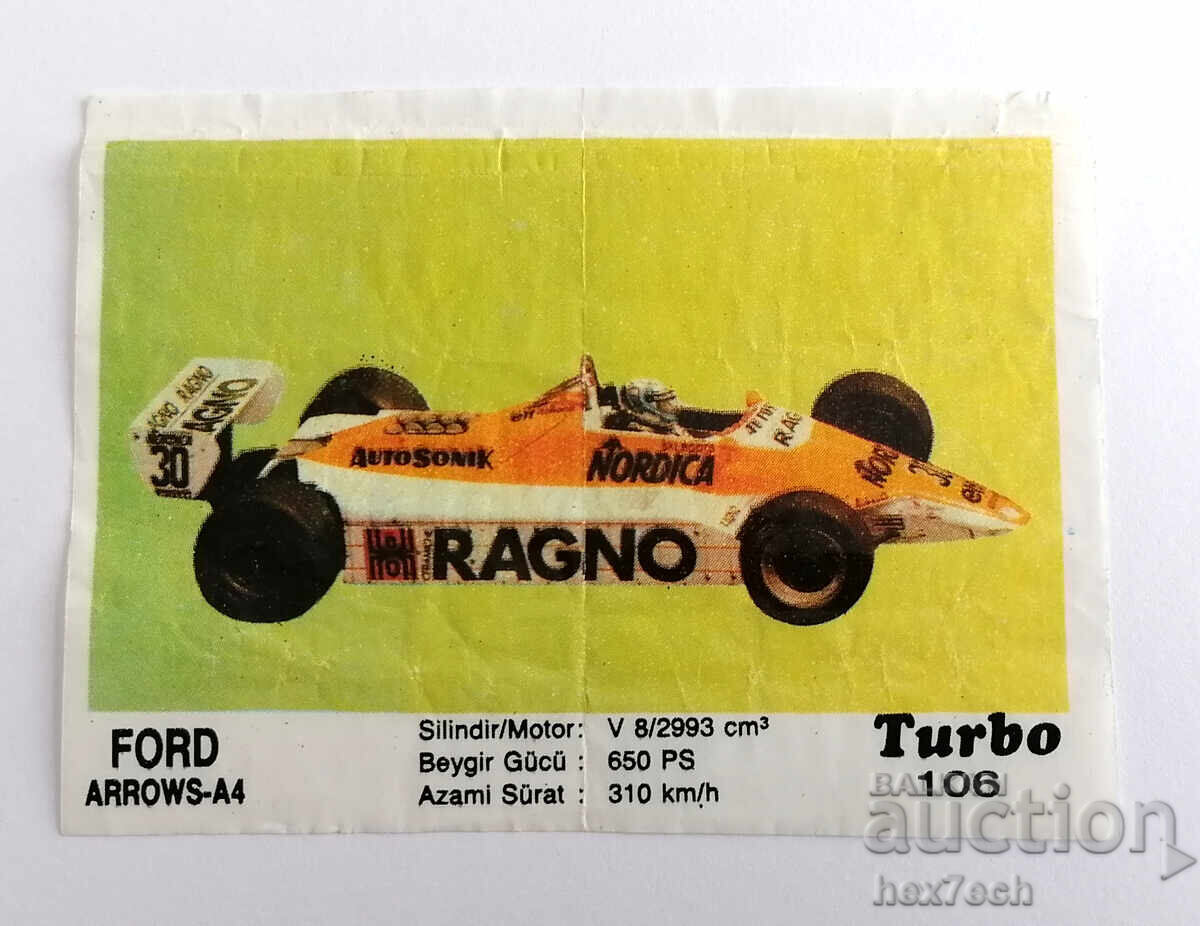 ❤️ ⭐ Imagine Turbo Turbo negru 106 Ford Arrows-A4 ⭐ ❤️