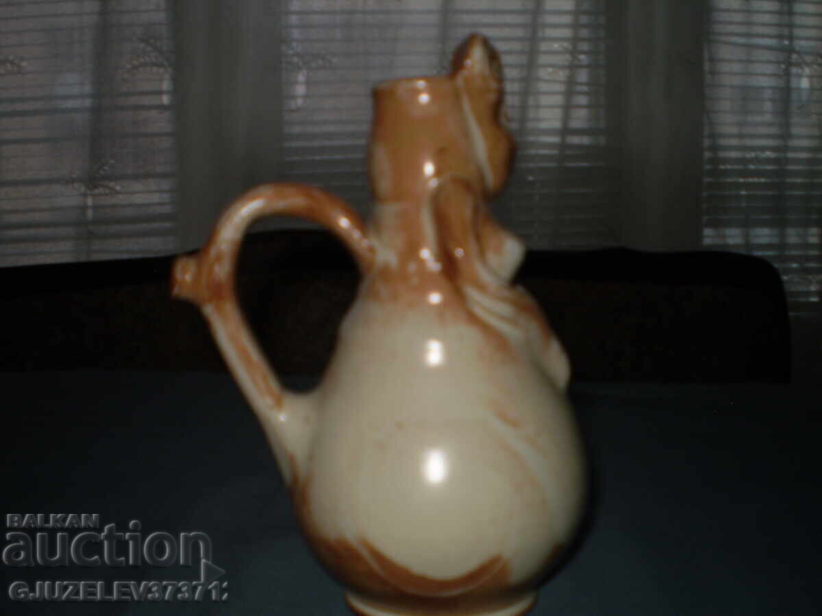 Folk art ceramic pitcher with a woman's face - 6 Folk art ceramic pitcher with a woman's face - 6