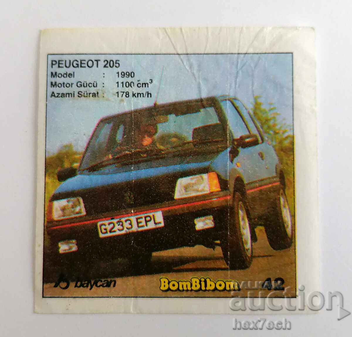 ❤️ ⭐ Poza BomBibom 1-60 42 Peugeot 205 ⭐ ❤️