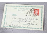 1937 Turkey Postcard traveled to Sofia with stamp