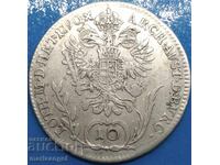 10 Kreuzer 1790 Αυστρία V-Kremnitz Joseph II 1780-1790 Ag