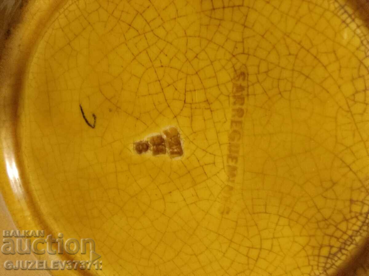 Παλαιό συλλεκτικό πιάτο μαγιόλικα Γαλλία - 6