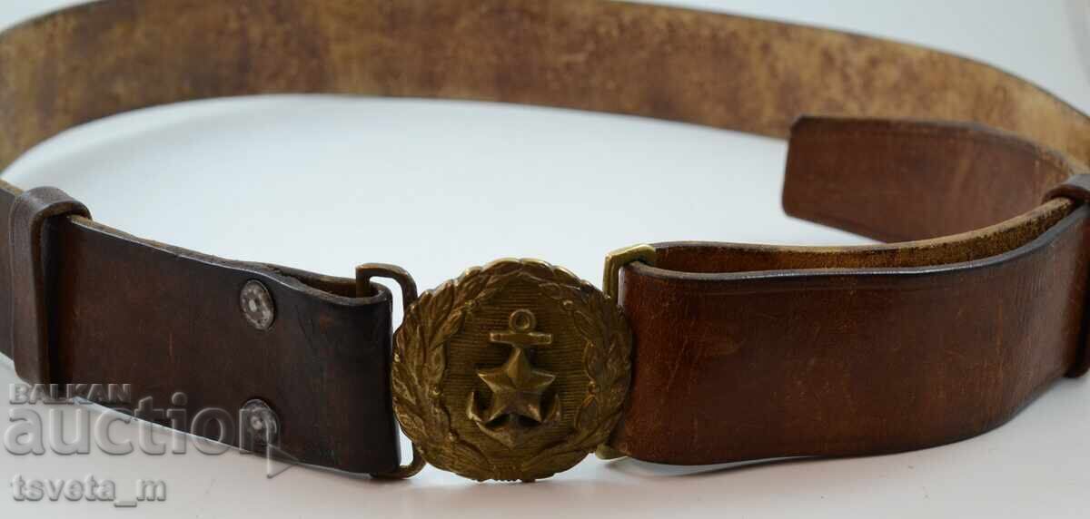 Leather officer belt Bulgarian Navy with price 55.00 BGN | € 28.12 Leather officer belt Bulgarian Navy with price 55.00 BGN | € 28.12