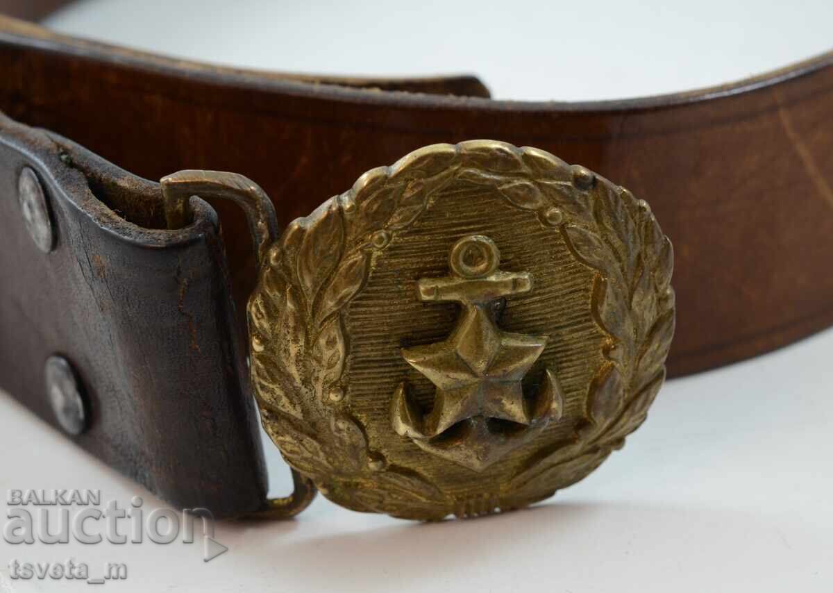 Auction Leather officer belt Bulgarian Navy Auction Leather officer belt Bulgarian Navy