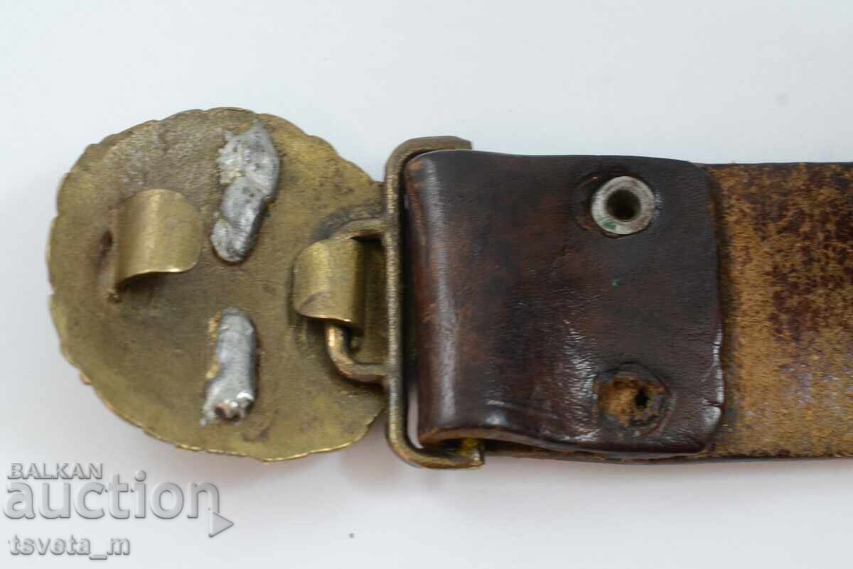 Leather officer belt Bulgarian Navy - 5 Leather officer belt Bulgarian Navy - 5