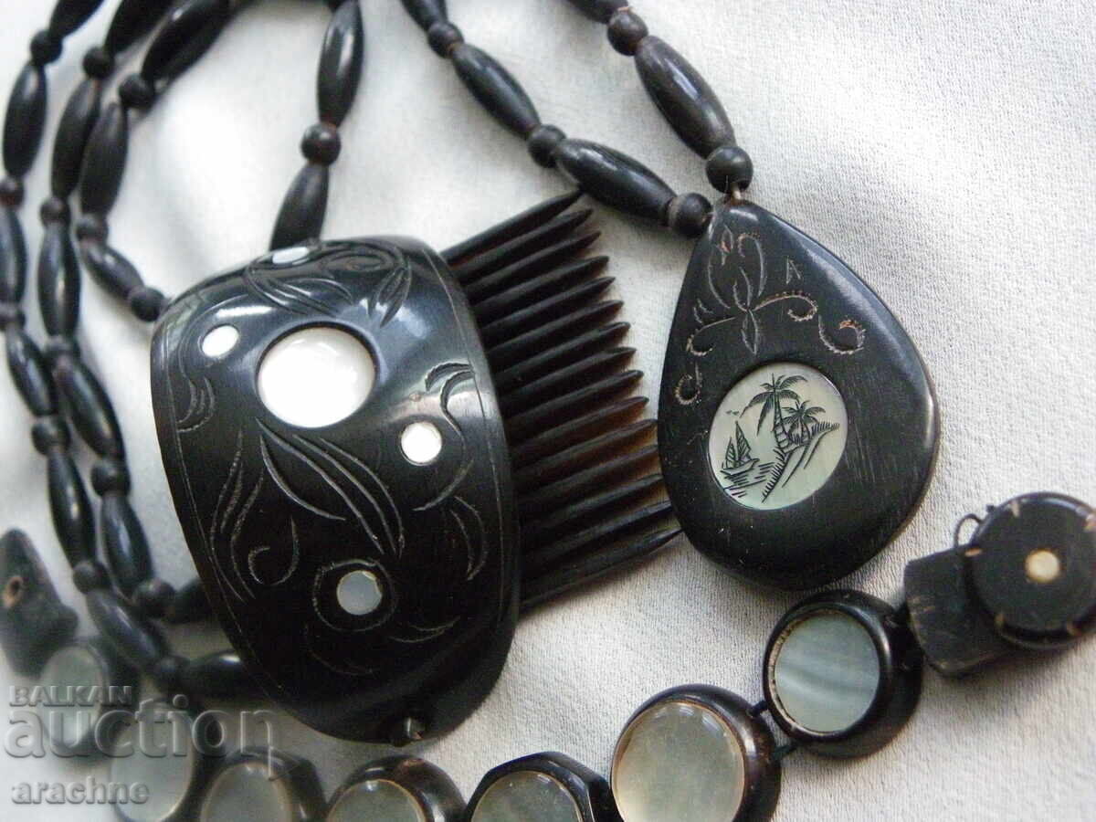 Изключителен индонезийски комплект от рог на воден бивол - 6 Изключителен индонезийски комплект от рог на воден бивол - 6