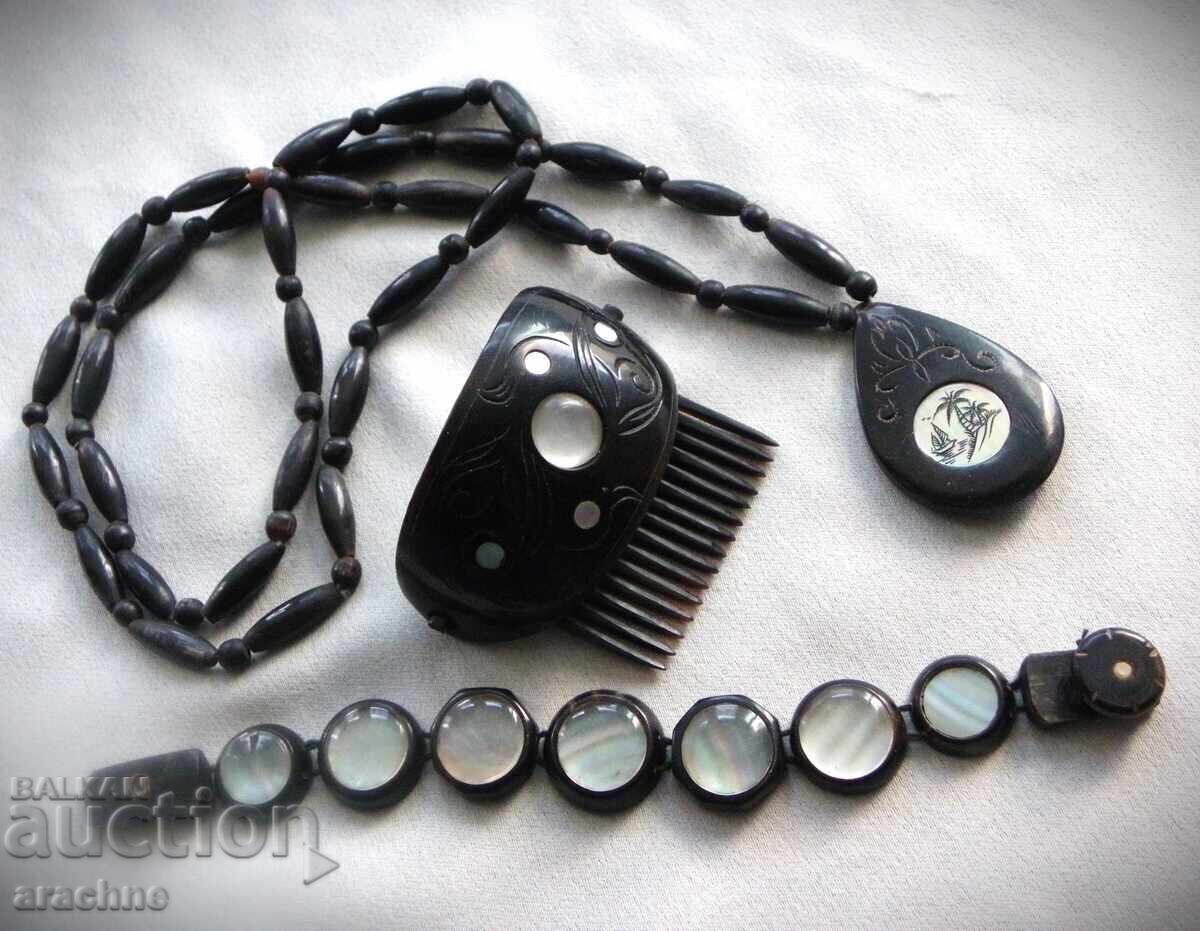 Изключителен индонезийски комплект от рог на воден бивол Изключителен индонезийски комплект от рог на воден бивол