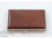 Antique leather cigarette case